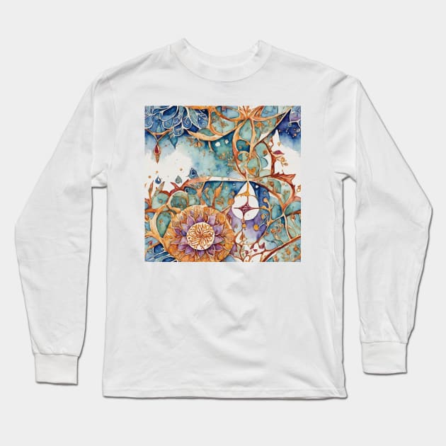 Celestial Mandala Magic Long Sleeve T-Shirt by GracePaigePlaza